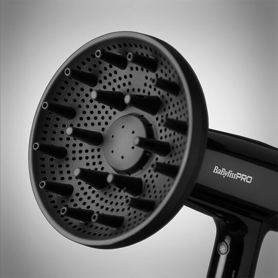 S&egrave;che cheveux Falco noir et argent