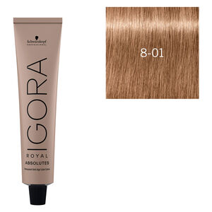 Coloration pour cheveux matures Igora Royal Absolutes 8-01