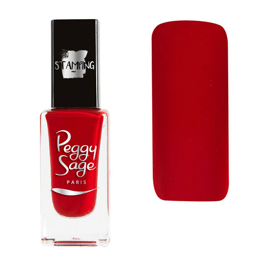 Vernis &agrave; ongles stamping Peggy sage rouge