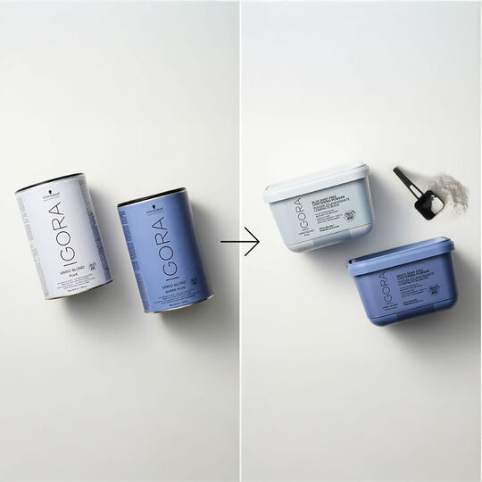 Poudre éclaircissante compacte bleue Igora Vario Blond +