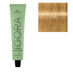 Coloration Igora Zero Amm 7-55 blond dor&eacute; extra