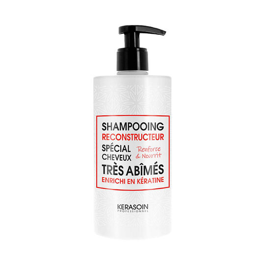 Shampooing reconstructeur à la kératine pour cheveux très abîmés 500ml,  Shampooing reconstructeur à la kératine pour cheveux très abîmés 500ml