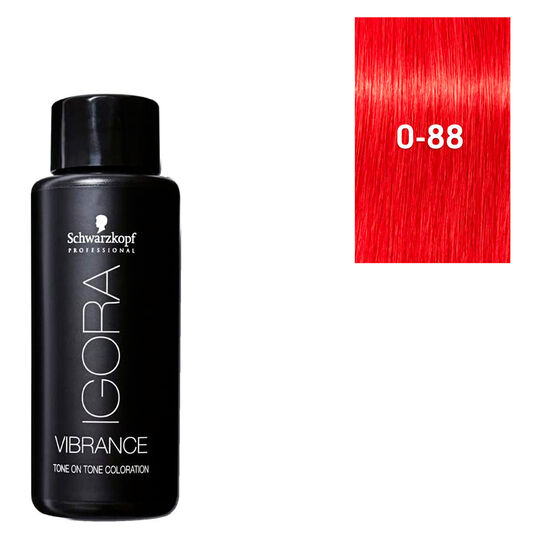 Coloration demi-permanente Igora Vibrance 0-88 booster rouge
