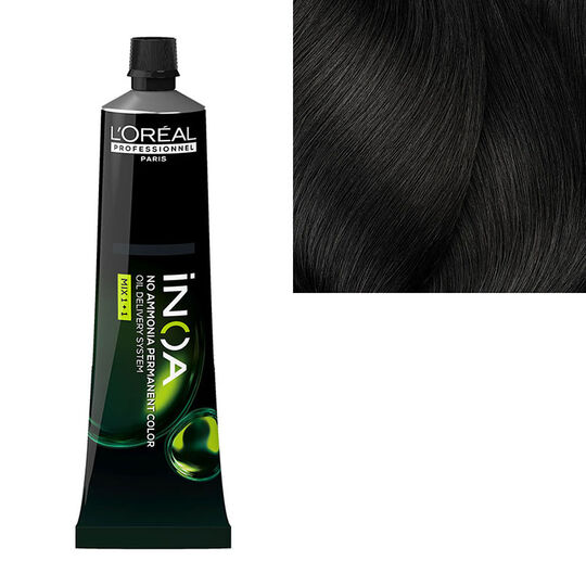 Coloration sans ammoniaque Inoa 4.0 ch&acirc;tain ultra profond fondamentale