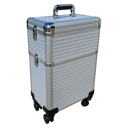 Valise 2 étages argenté