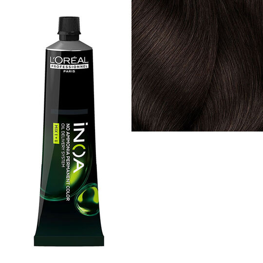 Coloration sans ammoniaque Inoa 4.35 ch&acirc;tain dor&eacute; acajou