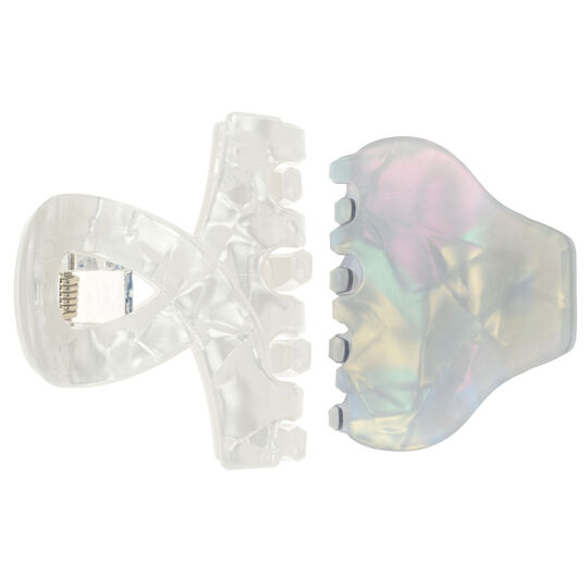 2 Pinces Clipstar pearly frost