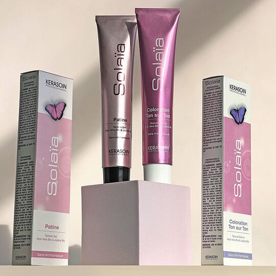 Coloration ton sur ton Sola&iuml;a 6.66 blond fonc&eacute; rouge intense