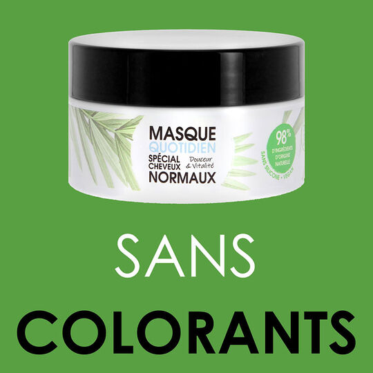 Masque quotidien cheveux normaux Gamme Nature,  Masque quotidien cheveux normaux Gamme Nature