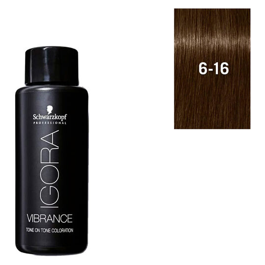 Coloration demi-permanente Igora Vibrance 6-16 earthy clay