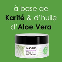 Masque d&eacute;jaunisseur cheveux gris & blancs Gamme Nature