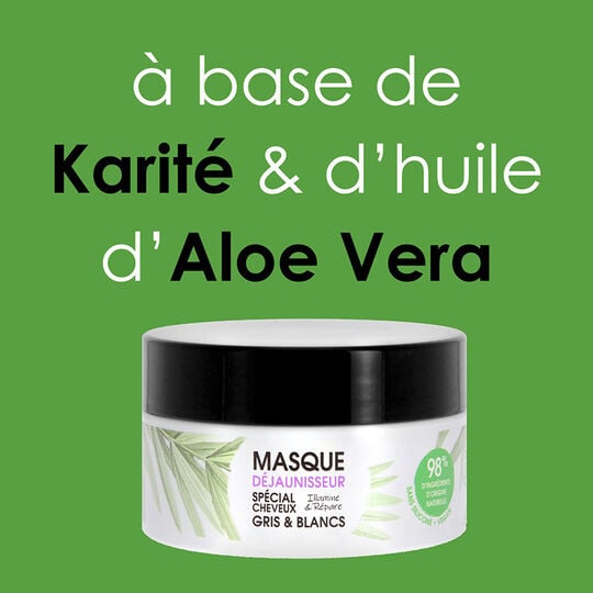 Masque d&eacute;jaunisseur cheveux gris & blancs Gamme Nature