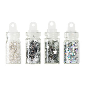 Paillettes pour ongles argenté,  Paillettes pour ongles argenté