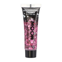 Gel holographique à grosses paillettes Moon Glitter rose,  Gel holographique à grosses paillettes Moon Glitter rose