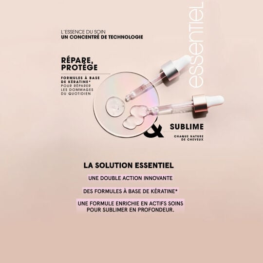 Rituel r&eacute;parateur shampooing et masque Essentiel Keratin shampooing 250ml + masque 150ml