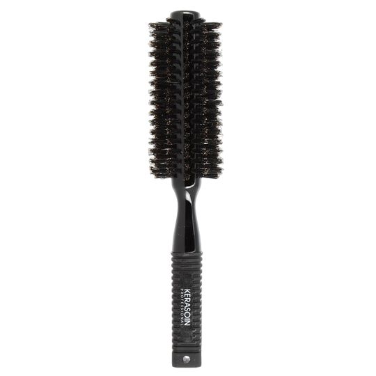 Brosse &agrave; brushing noire en poils de sanglier 43mm