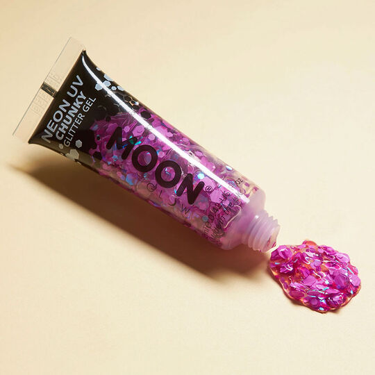 Gel néon à grosses paillettes Moon Glow violet