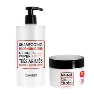 Rituel reconstructeur à la kératine shampooing et masque,  Rituel reconstructeur à la kératine shampooing et masque