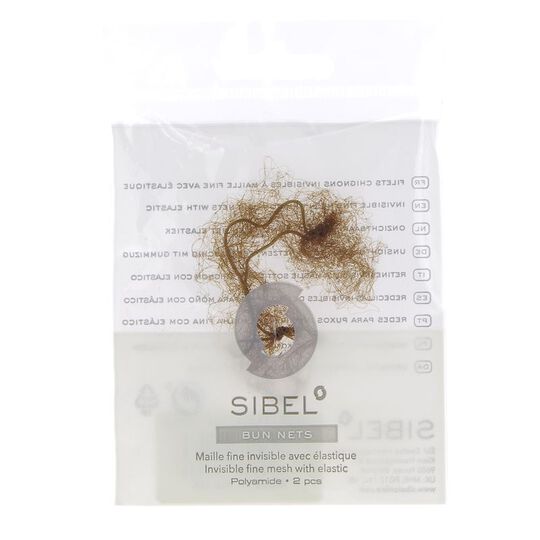 Filets à chignon invisibles x 2 châtain clair,  Filets à chignon invisibles x 2 châtain clair