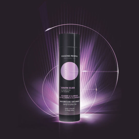 Shampooing déjaunisseur Essentiel Keratin Silver,  Shampooing déjaunisseur Essentiel Keratin Silver