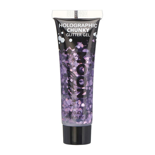 Gel holographique &agrave; grosses paillettes Moon Glitter violet