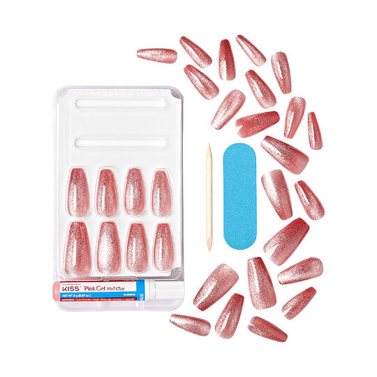 Faux ongles Gel Fantasy Long magnetic velvety effect west coat