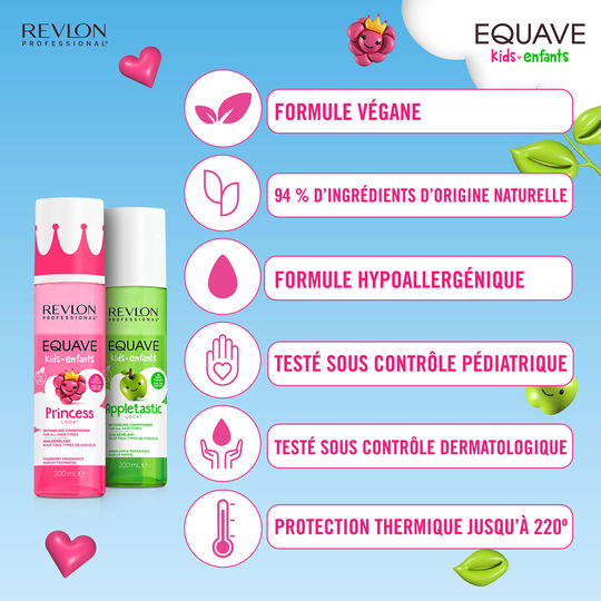 Duo shampooing & d&eacute;m&ecirc;lant enfant Equave Kids applestastic
