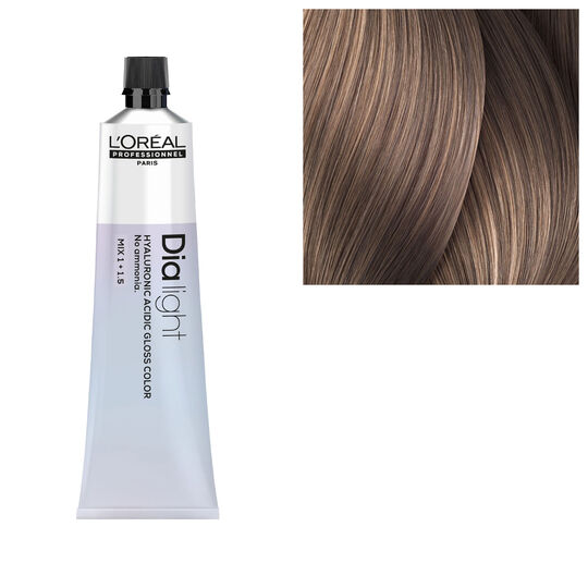 Coloration ton sur ton Dia light Hyaluronic 8.21 milkshake iris&eacute; cendr&eacute;