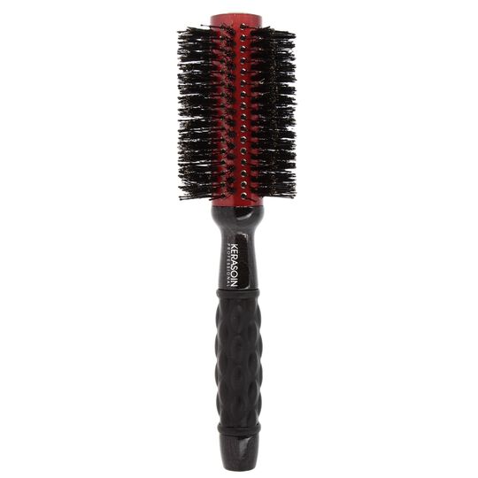 Brosse ronde &agrave; brushing sanglier et picots 28mm