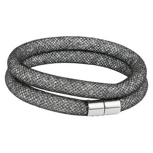 Bracelet strass filet double noir