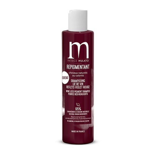 Shampooing repigmentant cheveux naturels ou colorés lie de vin