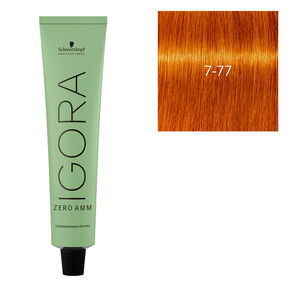 Coloration Igora Zero Amm 7-77 blond cuivr&eacute; extra