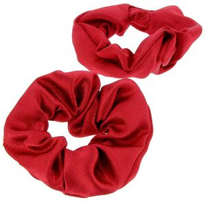 Chouchous satinés x 2 rouge,  Chouchous satinés x 2 rouge