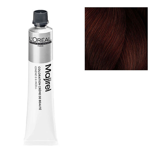 Coloration permanente Majirel 4.56 ch&acirc;tain acajou rouge