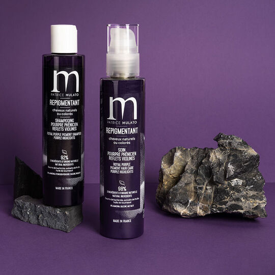 Shampooing repigmentant cheveux naturels ou colorés pourpre phénicien
