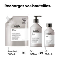 Shampooing déjaunissant Silver recharge 500ml,  Shampooing déjaunissant Silver recharge 500ml