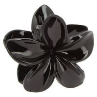 Pince croco fleur de tiar&eacute; noire