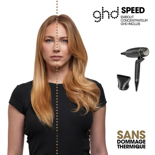 S&egrave;che cheveux Speed avec trousse et spray volume