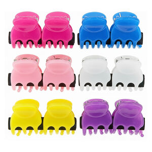 Mini pinces croco couleur 1.5cm,  Mini pinces croco couleur 1.5cm