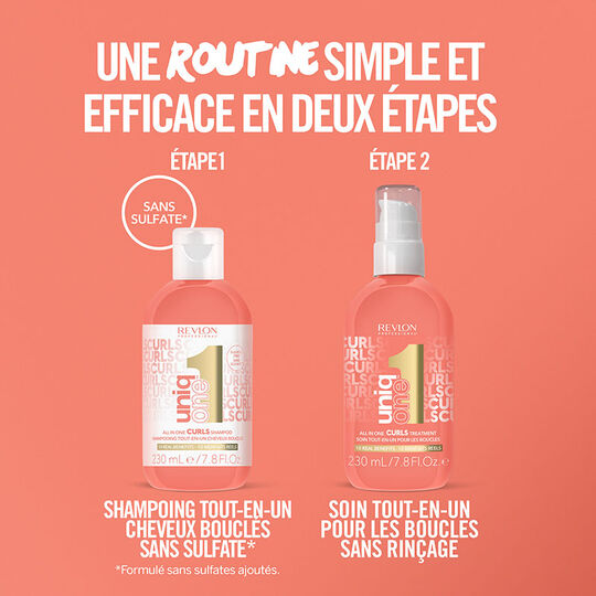 Shampooing tout-en-un cheveux boucl&eacute;s Uniq One Curls