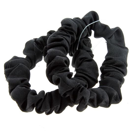 Chouchous satinés fins x 2 noir