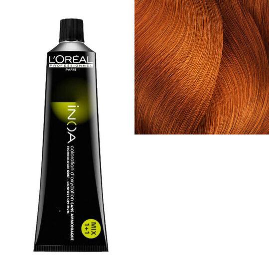 Inoa Coloration sans ammoniaque 7.43 blond cuivr&eacute; dor&eacute;
