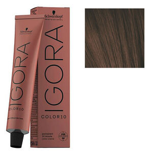 Coloration 10 minutes Igora Color10 5-68 ch&acirc;tain clair chocolat rouge