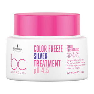 Masque argent pour cheveux gris et blancs BC Color Freeze Silver