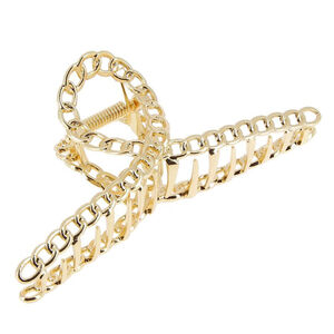 Pince croco en chaîne dorée,  Pince croco en chaîne dorée