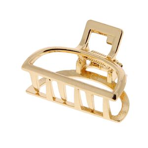 Petite pince croco métallique demi lune dorée,  Petite pince croco métallique demi lune dorée