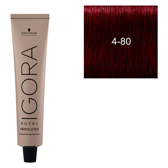 Coloration pour cheveux matures Igora Royal Absolutes 4-80
