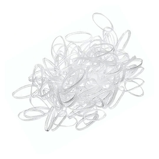 Mini élastiques silicone transparents