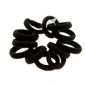 Petits &eacute;lastiques mousse noirs