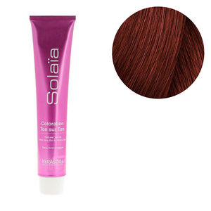 Coloration ton sur ton Sola&iuml;a 6.45 blond fonc&eacute; cuivr&eacute; acajou
